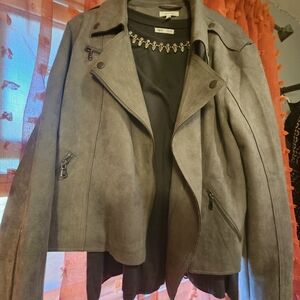 Maurices Charcoal Leather Jacket